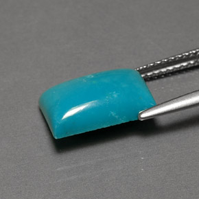 3.12カラットの天然ブルーターコイズ、バゲット、オペーク