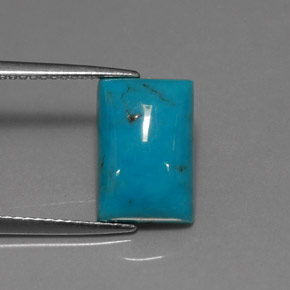 3.22カラットの天然ブルーターコイズ（12×8.1 mm・バゲット）