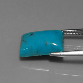 3.22カラットの天然ブルーターコイズ（12×8.1 mm・バゲット）