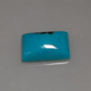 3.47カラットの天然ブルーターコイズ（12×8.1 mm・バゲット）