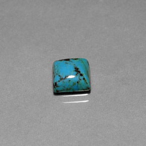 1.86カラットの天然ブルーターコイズ（8.1×7.9 mm・四角）