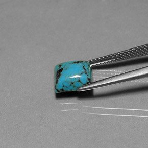 1.86カラットの天然ブルーターコイズ（8.1×7.9 mm・四角）