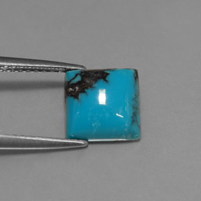 1.80カラットの天然ブルーターコイズ（8.1×8 mm・四角）