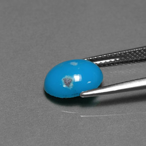 1.94カラットの天然ブルーターコイズ、オーバルカット、オペーク