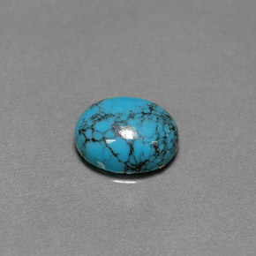1.91カラットの天然ブルーターコイズ（10×8.1 mm・オーバルカット）