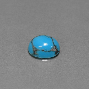 1.25カラットの天然ブルーターコイズ（9×7.1 mm・オーバルカット）