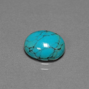 1.93カラットの天然ブルーターコイズ（10×8 mm・オーバルカット）