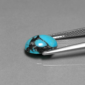 1.44カラットの天然ブルーターコイズ（10×8 mm・オーバルカット）