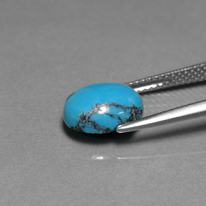 2.16カラットの天然ブルーターコイズ（10×8.1 mm・オーバルカット）