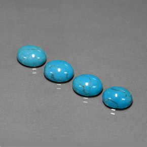 カラットの天然ブルーターコイズ（10.1×8.2 mm・オーバルカット）