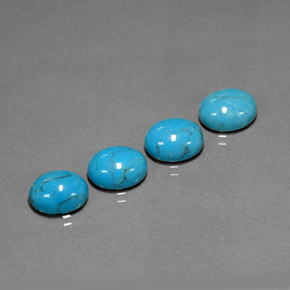 カラットの天然ブルーターコイズ（10.1×8.2 mm・オーバルカット）