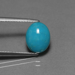 2.20カラットの天然ブルーグリーンターコイズ（9.9×8 mm・オーバルカット）