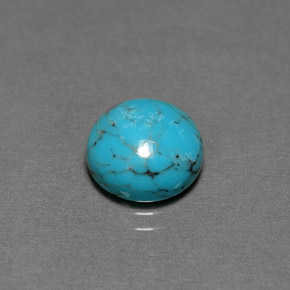 2.58カラットの天然ブルーターコイズ（9.88 mm・ラウンドカット）