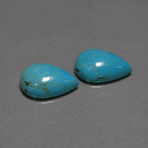 カラットの天然ブルーターコイズ（12×8.1 mm・洋梨の形）