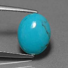 1.55カラットの天然ブルーターコイズ（10.1×8.1 mm・オーバルカット）