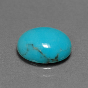 1.55カラットの天然ブルーターコイズ（10.1×8.1 mm・オーバルカット）