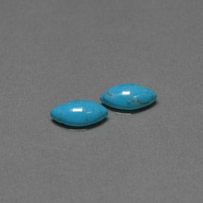 カラットの天然ブルーターコイズ（8.1×4.1 mm・マーキス）