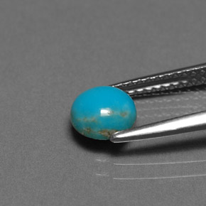 0.79カラットの天然ブルーターコイズ（6.13 mm・ラウンドカット）