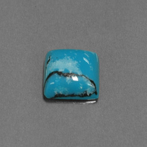 1.47カラットの天然ブルーターコイズ（8×7.9 mm・四角）