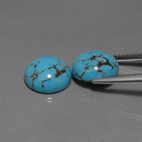 カラットの天然ブルーターコイズ（10.00 mm・ラウンドカット）