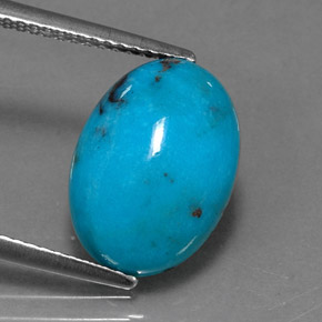 4.43カラットの天然ブルーターコイズ（14×10.1 mm・オーバルカット）