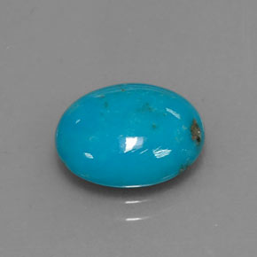 3.13カラットの天然ブルーターコイズ（11.9×10 mm・オーバルカット）