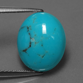 3.79カラットの天然ブルーターコイズ（12.2×10.2 mm・オーバルカット）