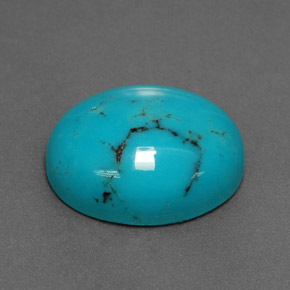 3.79カラットの天然ブルーターコイズ（12.2×10.2 mm・オーバルカット）