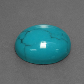 3.69カラットの天然ブルーターコイズ（12×10.1 mm・オーバルカット）