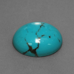 2.97カラットの天然ブルーターコイズ（12×10.1 mm・オーバルカット）