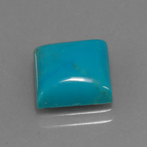 3.22カラットの天然ブルーターコイズ（9.9×9.8 mm・四角）