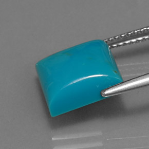 3.22カラットの天然ブルーターコイズ（9.9×9.8 mm・四角）