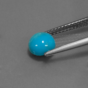 0.85カラットの天然ブルーターコイズ（6.13 mm・ラウンドカット）