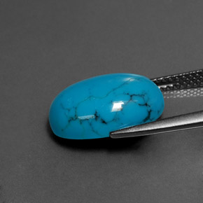 4.15カラットの天然ブルーターコイズ、オーバルカット、オペーク