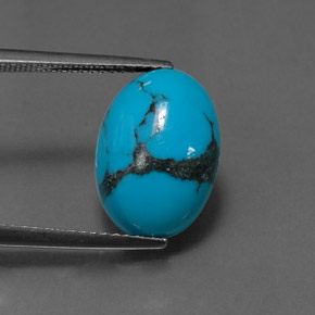 3.61カラットの天然ブルーターコイズ（14×10.1 mm・オーバルカット）