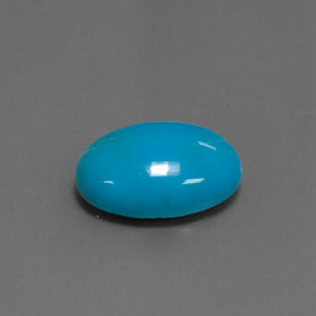 4.55カラットの天然ブルーターコイズ（14×10.1 mm・オーバルカット）
