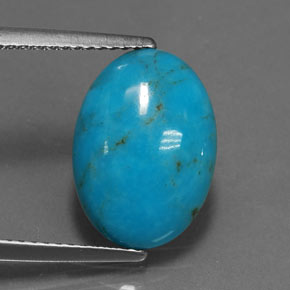 3.96カラットの天然ブルーターコイズ（13.9×10 mm・オーバルカット）