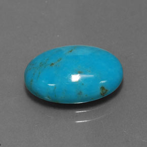 3.96カラットの天然ブルーターコイズ（13.9×10 mm・オーバルカット）