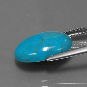 3.96カラットの天然ブルーターコイズ（13.9×10 mm・オーバルカット）