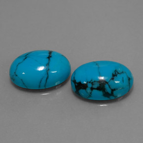 カラットの天然ブルーターコイズ（14.1×10.2 mm・オーバルカット）