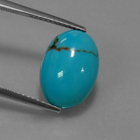 3.62カラットの天然ブルーターコイズ（13.9×9.8 mm・オーバルカット）
