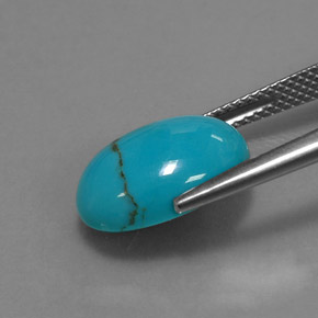 3.62カラットの天然ブルーターコイズ（13.9×9.8 mm・オーバルカット）