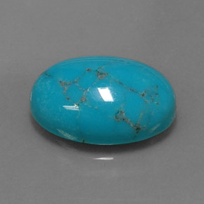 4.28カラットの天然ブルーターコイズ（14.1×10 mm・オーバルカット）