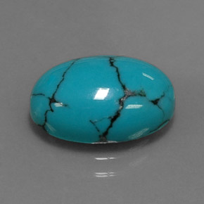 4.19カラットの天然ブルーターコイズ（13.8×9.8 mm・オーバルカット）