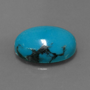 3.78カラットの天然ブルーターコイズ（13.8×9.8 mm・オーバルカット）