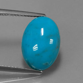 4.53カラットの天然ブルーターコイズ（14.1×10 mm・オーバルカット）
