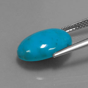 4.53カラットの天然ブルーターコイズ（14.1×10 mm・オーバルカット）