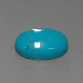 3.79カラットの天然ブルーターコイズ（14×10 mm・オーバルカット）
