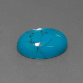 4.01カラットの天然ブルーターコイズ（14×10.1 mm・オーバルカット）