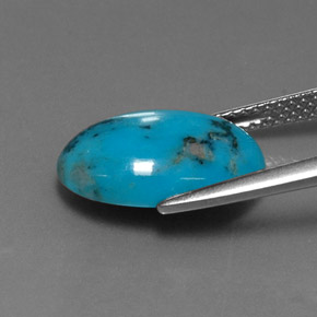 4.33カラットの天然ブルーターコイズ（14.4×10.2 mm・オーバルカット）